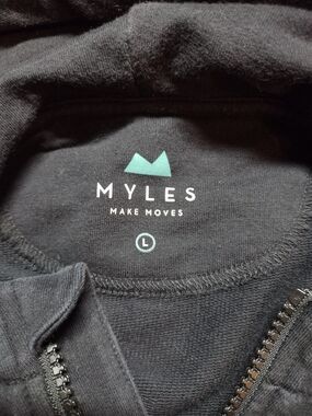 Myles Black Zip-Up Hoodie Jacket - Men